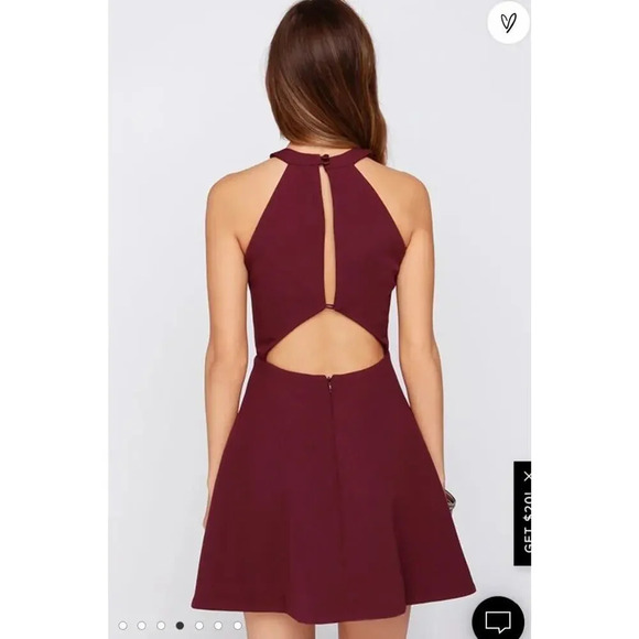 Keep sake Dress Burgundy Lined Adore You Mini Dress Size XS Originally $169 - Picture 2 of 15